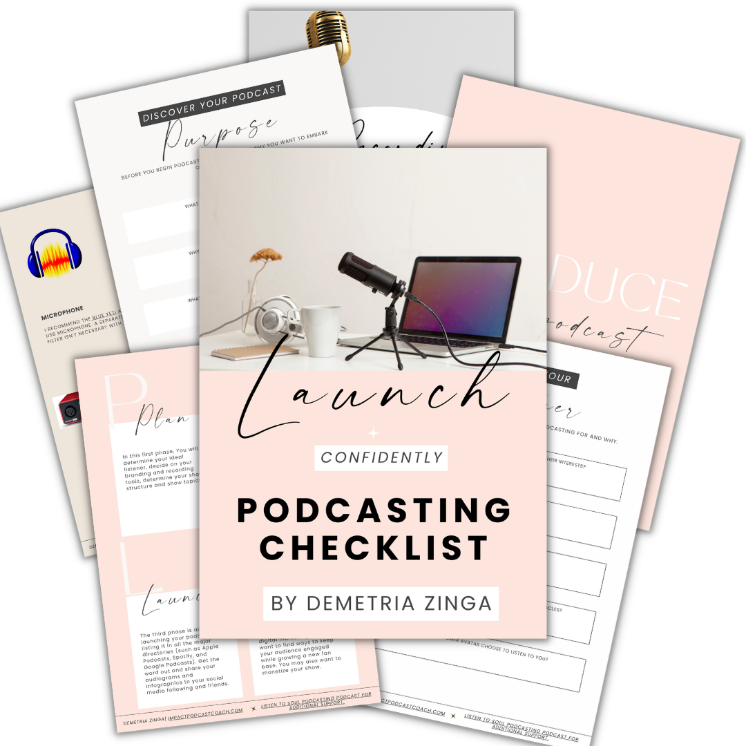 Launch Confidently Podcasting Checklist- Podcast Coach
